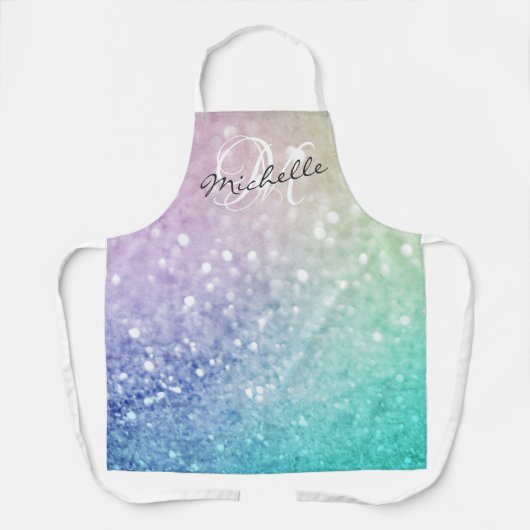 Glitzer Bokeh Glamour Elegant Schürze (Vorderseite)