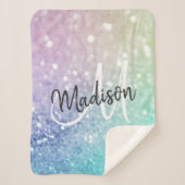 Glitzer Bokeh Glamour Elegant Sherpadecke (Vorderseite)