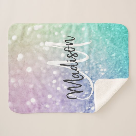 Glitzer Bokeh Glamour Elegant Sherpadecke (Vorderseite (Horizontal))