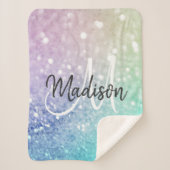 Glitzer Bokeh Glamour Elegant Sherpadecke (Vorderseite)