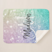 Glitzer Bokeh Glamour Elegant Sherpadecke (Vorderseite (Horizontal))