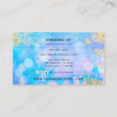 Glitzer Bokeh MUA Beauty Salon Makeup Artist Busi Visitenkarte (Rückseite)