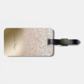 Glitzer Bokeh Ombre, Ananas- Personalisiert Gepäckanhänger (Rückseite horizontal)