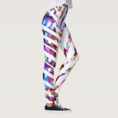Glitzer Bokeh Palme-Blatt kopiert buntes Leggings (Rechts)