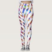 Glitzer Bokeh Palme-Blatt kopiert buntes Leggings (Vorderseite)