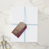 Glitzer Bokeh Rose Gold-Text Geschenkanhänger (Mit Garn)