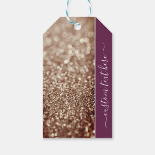 Glitzer Bokeh Rose Gold-Text Geschenkanhänger