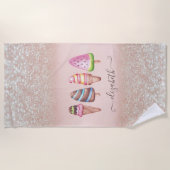 Glitzer Bokeh Strandtuch (Vorderseite)