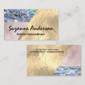 Glitzer Bokeh und Goldfolie | Stilvoll Visitenkarte (Vorne/Hinten)