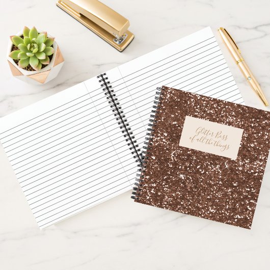 Glitzer Boss Zuhause Office Notebook Notizblock