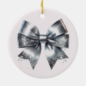 Glitzer Bow Baby's First Christmas Keramik Ornament (Hinten)