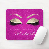 Glitzer Branding Schönheit Hot Pink Lashes Mousepad (Mit Mouse)