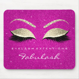 Glitzer Branding Schönheit Hot Pink Lashes Mousepad