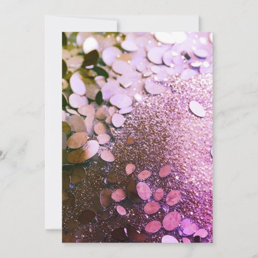 Glitzer Brautparty Einladung (Rückseite)