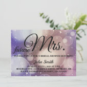 Glitzer Brautparty Zukunft Frau Einladung (Stehend Vorderseite)