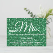 Glitzer Brautparty Zukunft Frau Einladung (Stehend Vorderseite)