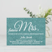 Glitzer Brautparty Zukunft Frau Einladung (Stehend Vorderseite)