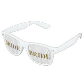 Glitzer Bride Gold Sonnenbrille (Schrägansicht)