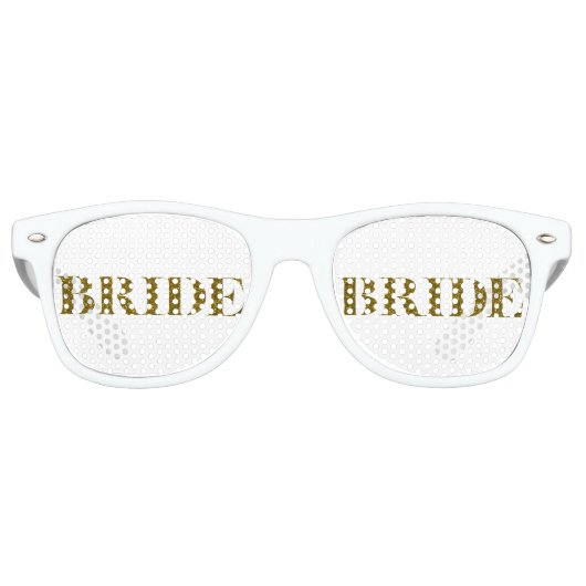 Glitzer Bride Gold Sonnenbrille (Vorderseite)