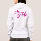 Glitzer Bride Hoodie - Pink Brautparty Gift (Rückseite)