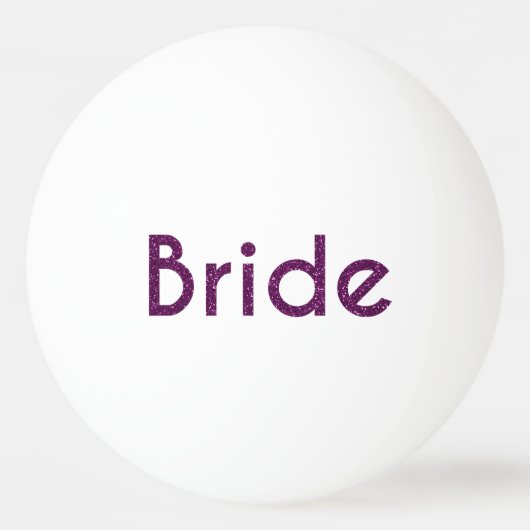 Glitzer Bride Lila Tischtennisball (Vorderseite)