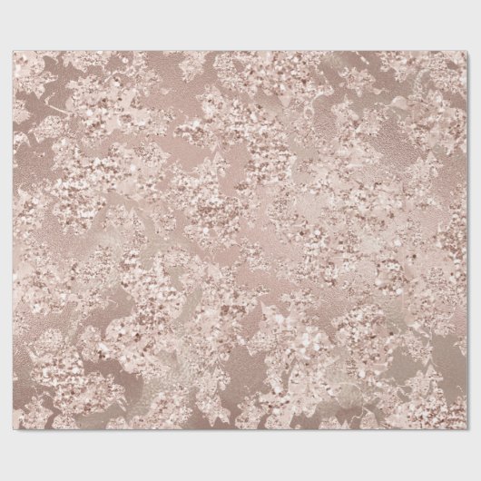 Glitzer Bride Marble Blush Rose Silver Stone Glam Geschenkpapier (Flach)