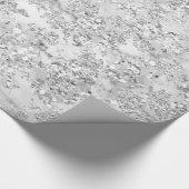 Glitzer Bride Marble Gray Gray Silver Stone Abstra Geschenkpapier (Ecke)