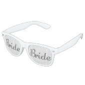 Glitzer Bride Silver Partybrille (Schrägansicht)