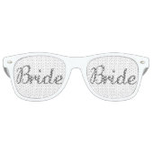 Glitzer Bride Silver Partybrille (Vorderseite)