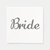 Glitzer Bride Silver Serviette (Vorderseite)