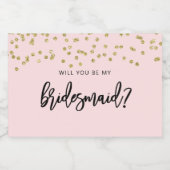 Glitzer Bridesmaid Candle Sticker Lebensmitteletikett (Einzelnes Label)