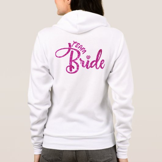 Glitzer Bridesmaid Hoodie - Pink Wedding Gift (Rückseite)
