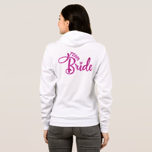 Glitzer Bridesmaid Hoodie - Pink Wedding Gift (Schwarz voll)
