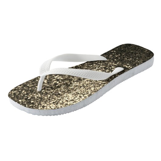 Glitzer Bronze Badesandalen (Schrägansicht)