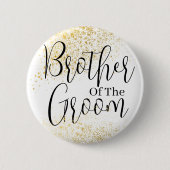 Glitzer-Bruder des Bräutigams Hochzeitsknopf Button (Vorderseite)