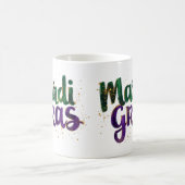 Glitzer Brushstroke Mardi Gras Kaffeetasse (Mittel)
