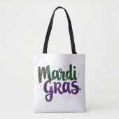 Glitzer Brushstroke Mardi Gras Tasche (Vorderseite)