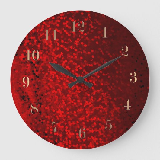 Glitzer-Buchse-Funkeldruck Große Wanduhr (Vorderseite)