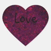 Glitzer-Buchse-Funkeldruck Herz-Aufkleber (Vorderseite)