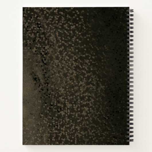 Glitzer-Buchse-Funkeldruck Notizblock (Rückseite)