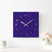 Glitzer-Buchse-Funkeldruck Quadratische Wanduhr (Zuhause)