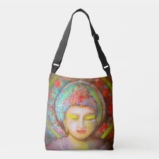 Glitzer Buddha Tragetaschen Mit Langen Trägern (Vorderseite)