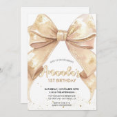 Glitzer-Buggeburt Einladung (Vorne/Hinten)