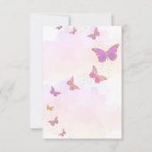 Glitzer Butterflies Brautparty Vielen Dank Karte (Rückseite)