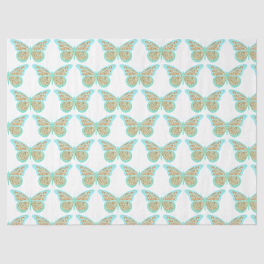 Glitzer Butterflies Serie Design 11 Seidenpapier (Vorderseite)