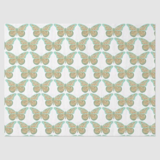 Glitzer Butterflies Serie Design 12 Seidenpapier (Vorderseite)