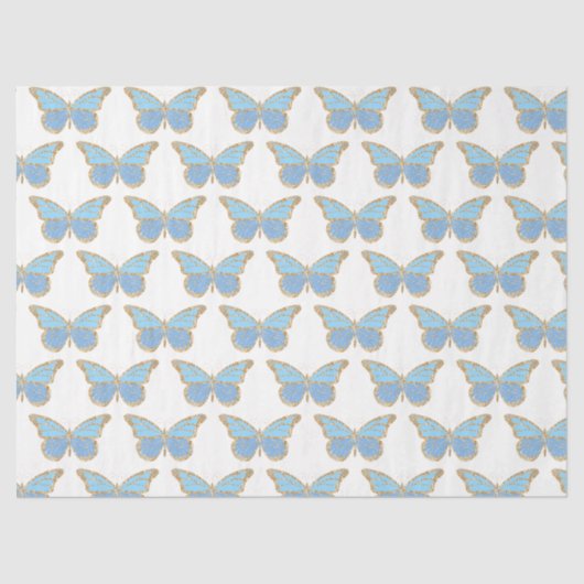 Glitzer Butterflies Serie Design 4 Seidenpapier (Vorderseite)