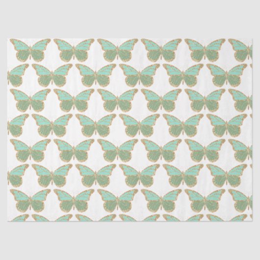 Glitzer Butterflies Serie Design 5 Seidenpapier (Vorderseite)
