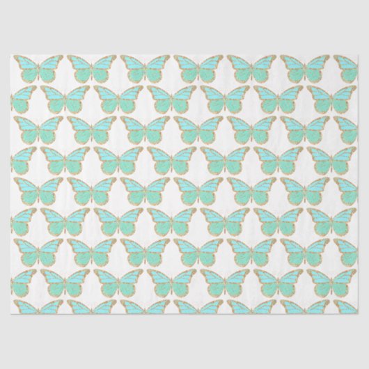 Glitzer Butterflies Serie Design 6 Seidenpapier (Vorderseite)