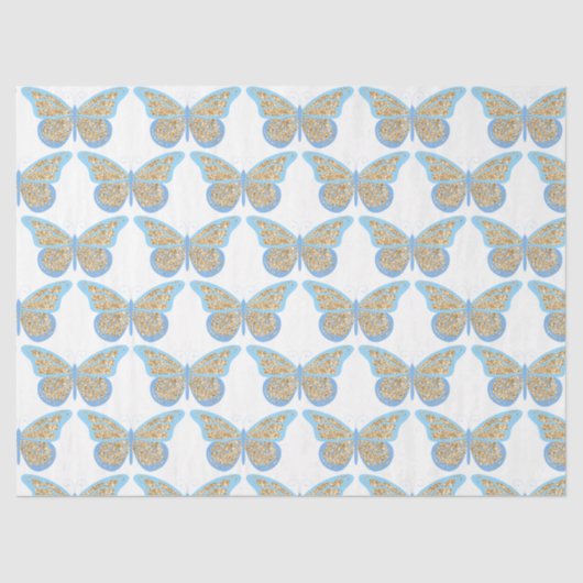 Glitzer Butterflies Serie Design 8 Seidenpapier (Vorderseite)